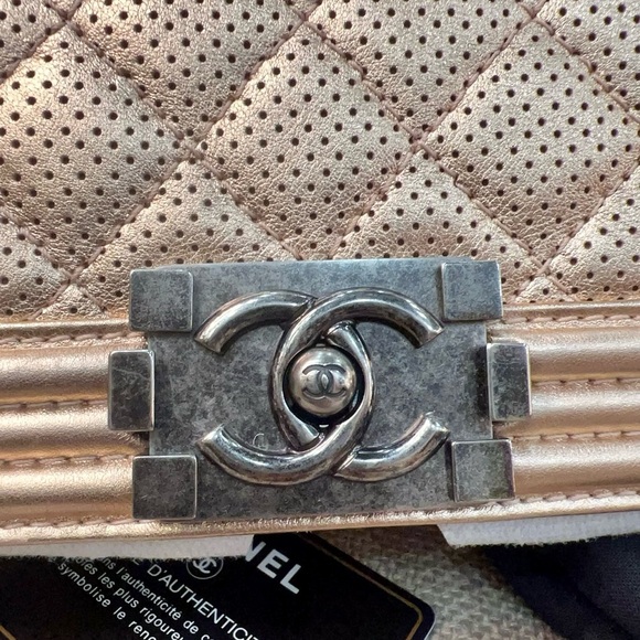Chanel Medium Boy Flap Perforated Quilted Gold - Picture 5 of 11